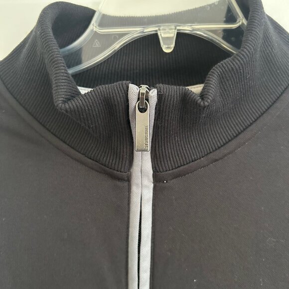 Vintage Structure Track Jacket XL Black Y2K 90's Striped Punk Streetwear Casual - Picture 11 of 13